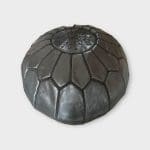 Marokkansk puf sort med sort syning