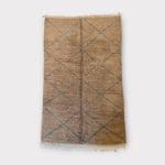 Marokkanischer Beni Ouarain_Braun mit blauem Muster_AZEL