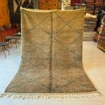Marokkanischer Beni Ouarain_Braun mit blauem Muster_AZEL