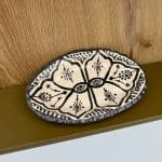 marokkansk keramik tallerken_oval med takket kant_sort