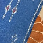 Cactus zijden kussen_blauw_motief_3