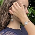 Silver bangle bracelet with the motif of the flower of paradise. Adjustable. Handmade in Tiznit, Morocco. Elegant and stylish.