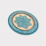 Moroccan plate 26 cm light blue