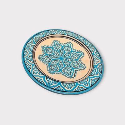 Marokkaans bord 26 cm lichtblauw
