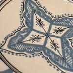 Moroccan plate 26 cm lavender blue