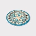 Moroccan plate 26 cm light blue