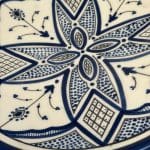 Moroccan plate 26 cm dark blue