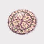 Marokkaans bord met paars bloemmotief