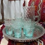 Marockanskt beldi glas transparent twist 18 cl