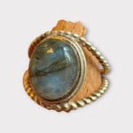 ring with Labradorite stone