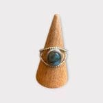 ring with Labradorite stone