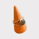 ring with Labradorite stone