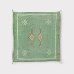 Cactus cushion cover green with brown and red details