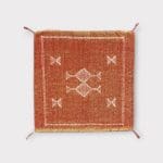 Kaktusslike pudebetræk terracotta med hvide detaljer motiv 4