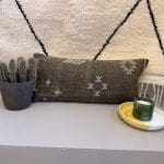 Oreillers en soie de cactus oblongs, teintes brunes