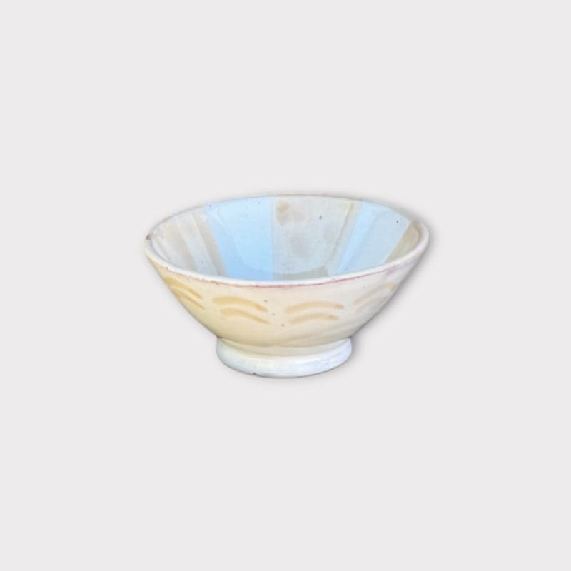 Marokkanske boller 10 cm stripete beige side