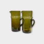 Beldi glass jug brown 2