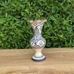Moroccan ceramic wavy vases blue