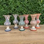 Moroccan ceramic wavy vases multiple colors