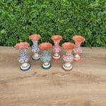 Moroccan ceramic wavy vases