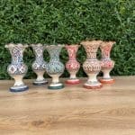 Moroccan ceramic wavy vases