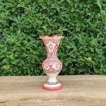 Moroccan ceramic wavy vases red