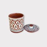 Moroccan jars with flat lid brown 1