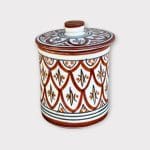 Moroccan jars with flat lid brown 1