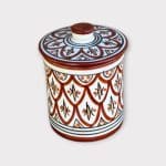 Moroccan jars with flat lid brown 1