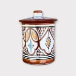 Moroccan jars with flat lid brown 2