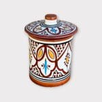 Moroccan jars with flat lid brown 2