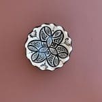 Marokkansk keramikkskål 12 cm bølget svart