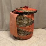 Panier marocain avec moenster orange et noir 60 cm 3