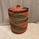 Panier marocain avec moenster orange et noir 60 cm 5
