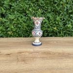 Moroccan ceramic wavy vases dark blue