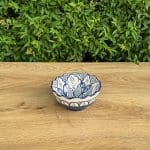 Beautiful Moroccan ceramic bowls with the traditional Moroccan pattern in dark blue. Measures 20 cm. in diameter and is handmade in Morocco.