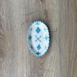 Marokkanische ovale Keramikschalen hellblau
