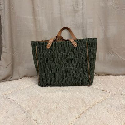 stor shopper mørkegrøn
