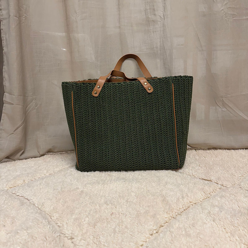 stor-shopper_mørkegrøn_1 large shopper dark green