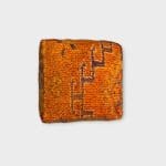Coussin de sol TAFOUKT aux couleurs jaune et orange