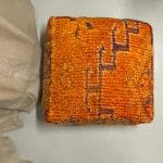 Coussin de sol TAFOUKT aux couleurs jaune et orange
