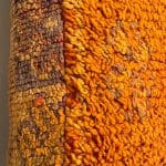 Coussin de sol TAFOUKT aux couleurs jaune et orange