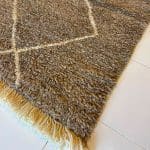 beni ourain carpet in brown with white diamond-shaped pattern