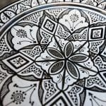 Marokkaanse keramische schaal 42 cm zwart