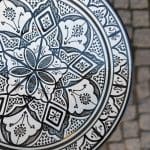 Marokkaanse keramische schaal 42 cm zwart