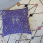 Moroccan beni ouarain_ANEZA with diamond-shaped pattern and small colored diamonds in pink and purple