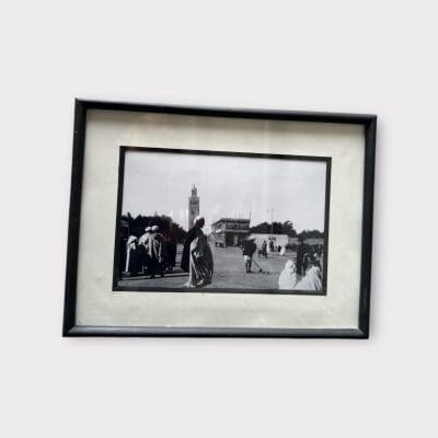 Zwart-witfoto na foto uit de medina in Marokko.