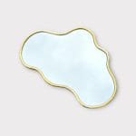 Moroccan mirror in brass with a cloud shape