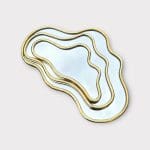 Moroccan mirror in brass with a cloud shape
