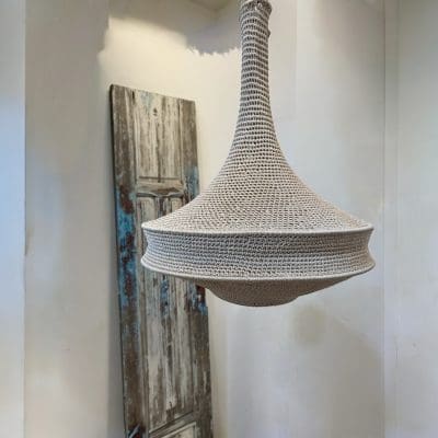 marokkansk hæklet lampe_beige_L